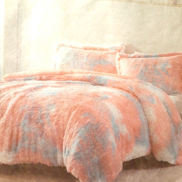 2 PC TWIN SHAGGY COMFORTER SET MILTI COLOR SOFT - Picture 1 of 7